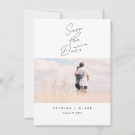 Moderne Minimalistische Save the Date Fotokarte Einladung