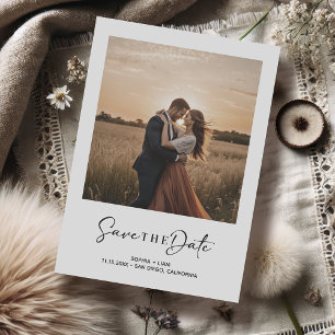 Moderne Minimalistische Save the Date Fotokarte Einladung