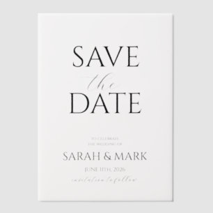 Moderne Minimalistische Save the Date-Karte