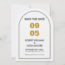 Moderne Minimalistische Save-the-Date-Karte Einladung