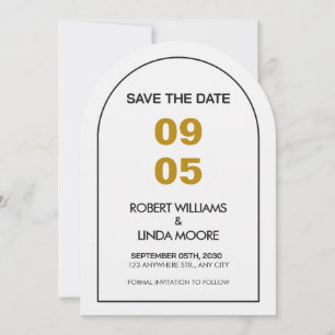 Moderne Minimalistische Save-the-Date-Karte Einladung