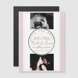 Moderne Minimalistische 'Save the Date'-Karte in A Magnetkarte