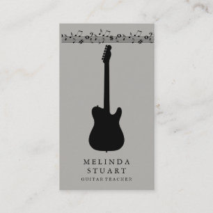 Moderne minimalistische schicke Musiker Gitarrenle Visitenkarte