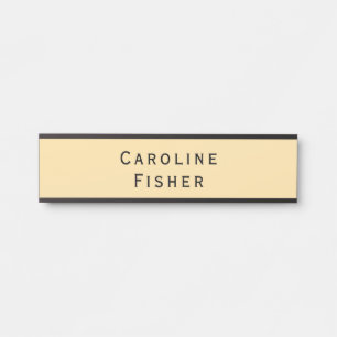 Moderne Minimalistische Schlichte Einfache Beige Türschild