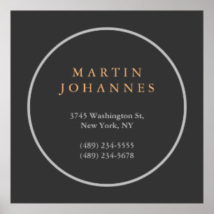 Moderne Minimalistische Schlichte Elegante Graue N Poster