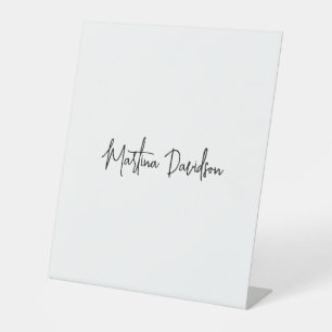 Moderne Minimalistische Schlichte Kreativkalligrap Sockelschild