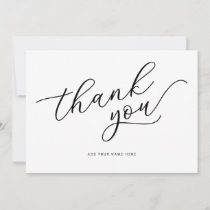 Moderne minimalistische Schrift Dankeskarte