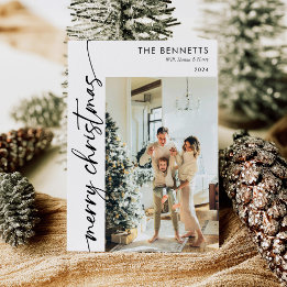 Moderne Minimalistische Schrift Frohe Weihnachten 