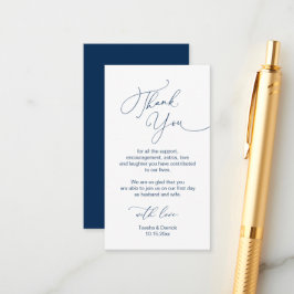 Moderne Minimalistische Schrift, Hochzeit Danke Begleitkarte