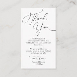 Moderne Minimalistische Schrift, Hochzeit Danke Begleitkarte