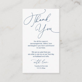 Moderne Minimalistische Schrift, Hochzeit Danke Begleitkarte