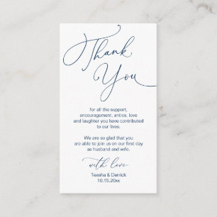 Moderne Minimalistische Schrift, Hochzeit Danke Begleitkarte