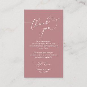 Moderne Minimalistische Schrift, Hochzeit Danke Begleitkarte
