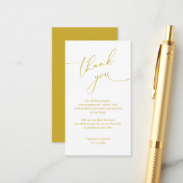 Moderne Minimalistische Schrift, Hochzeit Danke Begleitkarte
