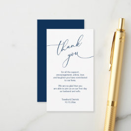 Moderne Minimalistische Schrift, Hochzeit Danke Begleitkarte
