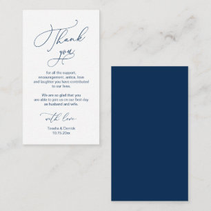 Moderne Minimalistische Schrift, Hochzeit Danke Begleitkarte