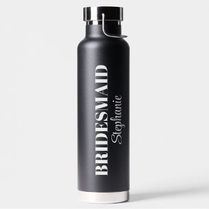 Moderne minimalistische Schrift Hochzeitsbrautpart Trinkflasche