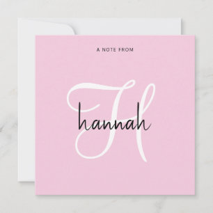 Moderne minimalistische Schrift-Monogramm-Nachrich Mitteilungskarte