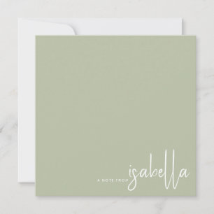 Moderne minimalistische Schrift Name Notiz von Sal Mitteilungskarte