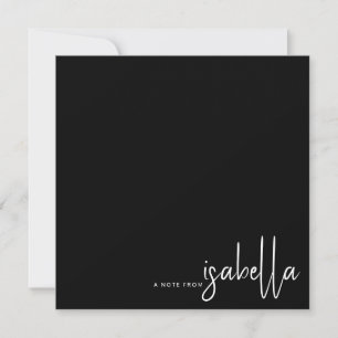 Moderne Minimalistische Schrift Name Notiz Von Sch Mitteilungskarte