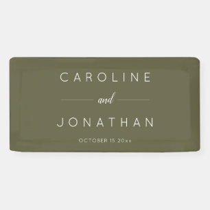 Moderne minimalistische Schrift Olive Moss individ Banner