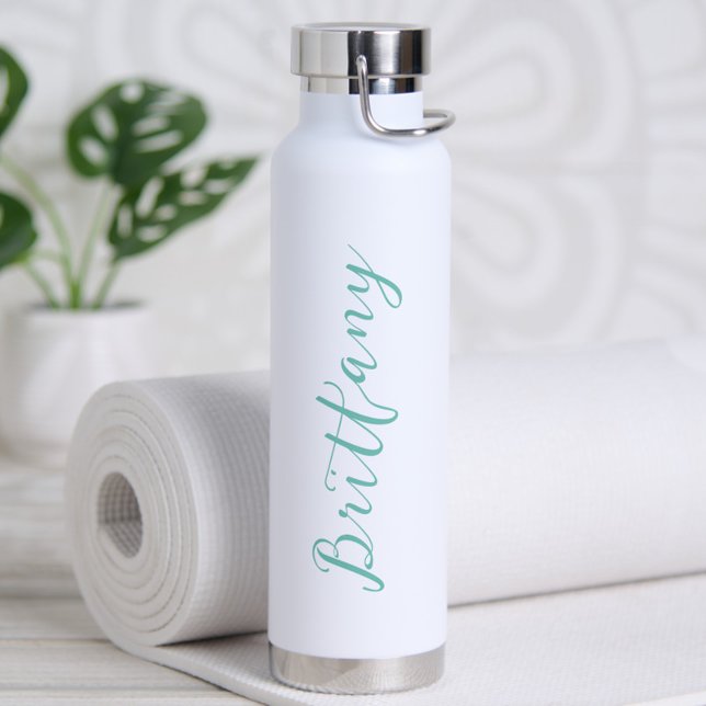 Moderne Minimalistische Schrift Personalisiert Trinkflasche (Personalized Water Bottle with Name, Bridesmaid Gift Proposal, Bride Gift, Bachelorette Favor)