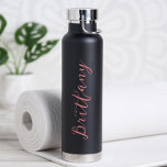 Moderne Minimalistische Schrift Personalisiert Trinkflasche<br><div class="desc">Gib einem Freund diese Personalisierte moderne Minimalistische Wasserflasche! Perfekt,  um unterwegs zu sein! Verschiedene Farboptionen sind verfügbar.</div>