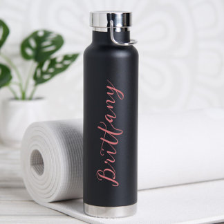 Moderne Minimalistische Schrift Personalisiert Trinkflasche