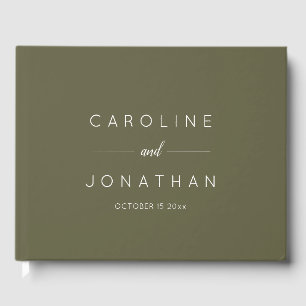Moderne minimalistische Schriftart, individuelle H Gästebuch