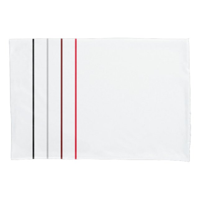Moderne Minimalistische Schwarz-Grau-Linien Kissenbezug (Vorderseite-Links)