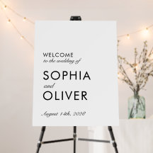 Moderne Minimalistische Schwarz-Weiß-Hochzeit Will