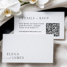 Moderne Minimalistische Schwarz-Weiß-Hochzeitswebs