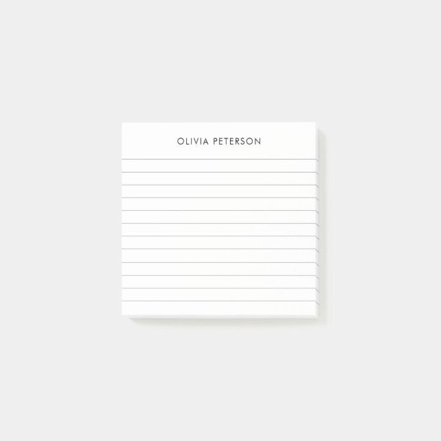 Moderne Minimalistische Schwarz-Weiß-Linse Post-it Klebezettel (Vorderseite)