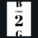 Moderne Minimalistische Schwarz-Weiß-Monogramm-Hoc Tischnummer<br><div class="desc">Ein modernes, minimalistisches Monogramm-Design in Schwarz und Weiß. Ein einzigartiges Design, das zeitgenössische Elemente und Typografie verwendet. Ein schlichtes, mit Monogramm Schwarz-Weiß-Design. Ein stilvolles modernes Hochzeitsdesign mit zeitgenössischen Elementen. Auch die passenden Hochzeitseinladungen und andere Schreibwaren sind verfügbar. Passen Sie die Anzahl an und erwerben Sie jede Tabellennummer individuell, je nachdem,...</div>