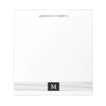 Moderne, Minimalistische Schwarz-Weiß-Monogramm