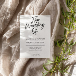 Moderne Minimalistische Schwarz-Weiß-Technik Einladung