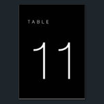 Moderne Minimalistische Schwarz-Weiß-Tischnummer 1 Tischnummer<br><div class="desc">Diese moderne Minimalistische Tischnummer ist ideal für Hochzeitsfeiern, Tischnummern oder Tischnummern Party Bedürfnisse! Vollständig anpassbar!</div>