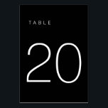 Moderne Minimalistische Schwarz-Weiß-Tischnummer 2 Tischnummer<br><div class="desc">Diese moderne Minimalistische Tischnummer ist ideal für Hochzeitsfeiern,  Tischnummern oder Tischnummern Party Bedürfnisse! Vollständig anpassbar!</div>