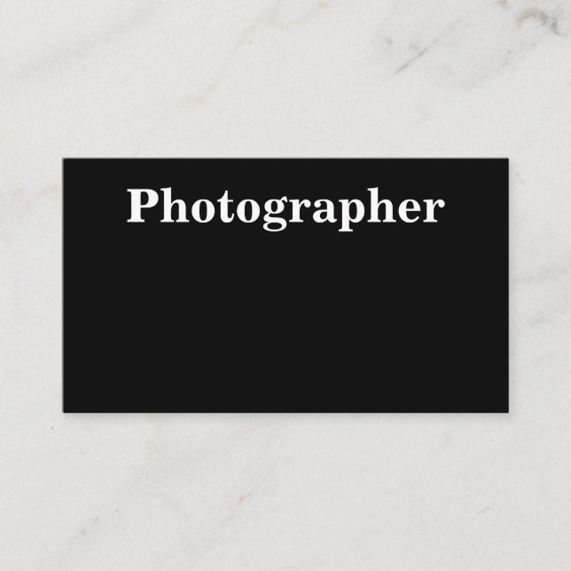 Moderne Minimalistische Schwarz-Weiß-Typografie Visitenkarte (Vorderseite)