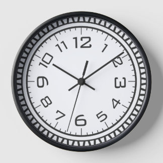 Moderne Minimalistische Schwarz-Weiß-Uhr-⏳ Uhr