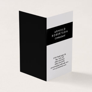 Moderne Minimalistische Schwarz-weiße Elegante gef Visitenkarten