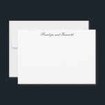 Moderne Minimalistische Schwarz-weiße Formschrift  Dankeskarte<br><div class="desc">Moderne Minimalistische Schwarz-weiße Schriftzeichen-Typografie Danke Karte</div>