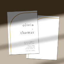 Moderne Minimalistische Schwarz-weiße Hochzeit am 