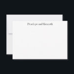 Moderne Minimalistische Schwarz-weiße klassische T Dankeskarte<br><div class="desc">Moderne Minimalistische Schwarz-weiße Klassik Typografie Danke Karte</div>