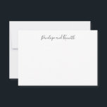 Moderne Minimalistische Schwarz-weiße SkriptTypogr Dankeskarte<br><div class="desc">Moderne Minimalistische Schwarz-weiße Script Typografie Danke Karte</div>