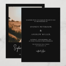 Moderne Minimalistische Schwarze Foto Hochzeit