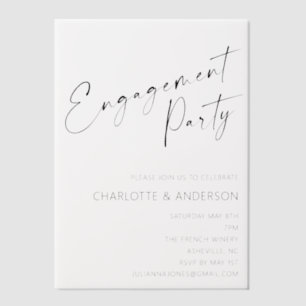 Moderne minimalistische schwarze Schrift Engagemen