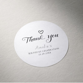 Moderne Minimalistische Schwarze Schrift Vielen Da Runder Aufkleber