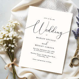 Moderne Minimalistische Schwarze Schriftzeichen Einladung