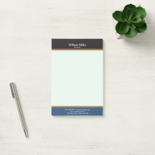 Moderne Minimalistische schwarze Streifen Post-it Klebezettel